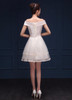 LANSITINA 2017 New Style Net Mini Bridesmaid Dress Cheap Bow A-Line Party Prom Dresses Junior Bridesmaid Dresses