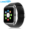 LANGTEK Smart Watch GT08  Men Women Bluetooth Wrist Smartwatch Support SIM/TF Card Wristwatch For Apple Android Phone PK DZ09