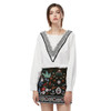 LANGSTAR Women Embroidered Skirt Vintage Pencil Short Skirts Womens High Waist Black Boho Mini Casual Floral Embroidery Skirt