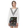 LANGSTAR Women Embroidered Skirt Vintage Pencil Short Skirts Womens High Waist Black Boho Mini Casual Floral Embroidery Skirt