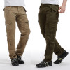 LANBAOSI Stylish Mens Casual Cargo Pants Loose Army Multi-pocket Tactical Overalls Work Wear Trousers Plus Size