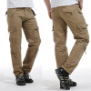 LANBAOSI Stylish Mens Casual Cargo Pants Loose Army Multi-pocket Tactical Overalls Work Wear Trousers Plus Size