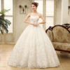 Lamya Off Shoulder Lace Bottom Wedding Dress Romantic Sweetheart Crystal Customized Size Vestido De Noiva