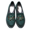 LALA IKAI Women Flats Loafers Rhinestone Flat Shoes Women Slip on Shoes for Women Suede Leather 60A0301-5