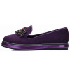 LALA IKAI Women Flats Loafers Rhinestone Flat Shoes Women Slip on Shoes for Women Suede Leather 60A0301-5