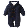 IYEAL Thick Warm Infant Baby Rompers Winter Clothes Newborn Baby Boy Girl Knitted Sweater Jumpsuit Hooded Kid Toddler Outerwear