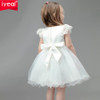 IYEAL Brand Toddler Girls Princess Baptism Dresses With Hat Baby Girl 1 Year Birthday Party Clothes Lace Christening Ball Gown