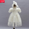 IYEAL Baby Girl Dress With Shawl + Hat for Toddler Girls Infant 1 Year Birthday Party Baptism Christening Gown High Quality