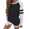 IYAEGE T Shirt Women 2018 Summer Long Sleeve Striped Tshirt Women Tops Basic Tees Baseball T Shirt Pullover Tee Shirt Femme 5XL