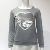 IYAEGE Fashion Women Cotton Blouses Tops O Neck Sequin Heart Shape Blusas Ropa Mujer Long Sleeve Blouse Casual Female Shirts