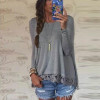 IYAEGE 2017 Fashion Long Sleeve Blouse Ladies Tops Sexy Lace Crochet Shirts Female Blouses Tunic Jumper Pullover Blusas Feminina