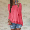 IYAEGE 2017 Fashion Long Sleeve Blouse Ladies Tops Sexy Lace Crochet Shirts Female Blouses Tunic Jumper Pullover Blusas Feminina