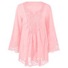 AZULINA Plus Size 5XL 4XL Women Lace Blouse Shirt Long Sleeve Loose Casual Vintage Female Red 2017 Spring Blusas Blouses Tops