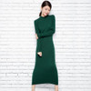 Autumn/Winter elegant women office dress 2017 fashion o-neck long sweater women knitted slim cashmere wool long sleeve pullovers