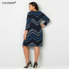 Autumn Women Fashion Big Sizes Boho Dresses Sexy Ladies Office dress Printed 6xl Plus Size Bodycon Dresses Party Dress Vestidos