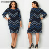 Autumn Women Fashion Big Sizes Boho Dresses Sexy Ladies Office dress Printed 6xl Plus Size Bodycon Dresses Party Dress Vestidos