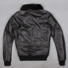Cowhide for air force pilot leather jacket men's clothing fur collar outerwear autumn and winter genuine leather motorcycle