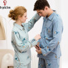 Couple Pajamas Women Spring Autumn Long-sleeve Sleepwear Lovers Men Pyjamas Print Cotton Pajama Set Men Women L-XXXL SY835