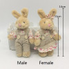 Couple Bear Rabbit Plush Toys 2017 Floral Cloth Teddy Bear Rabbit Bunny Dolls Key Bag Pendants Lovers Friends Gift 11cm 1 Pair