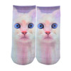 2017 Harajuku Style 3D Print Socks Womens Socks Top Cotton Fashion Cute Kawaii Animal Unisex Low Cut Ankle Socks