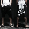 2017 Harajuku Korean Casual Fashion Skull Drop Crotch Printed Mens Baggy Pants Punk Cool Harem Sweatpants Men Hot Pants Trousers