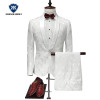 2017 Groomsmen White Wedding Suit For Men Italian Tuxedos Slim Fit Stage Wear Formal Suit Latest Coat Pant Designs Prom Dresses