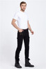 2017 Green Black Denim Biker jeans Mens Skinny 2015 Runway Distressed slim elastic pants hiphop Washed male trousers