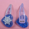 2017 Girls 2pcs/lot Elsa &amp; Anna Princess Headwear Hair Claws Fashion Cartoon Accessories Clip Hairpins Hairclips