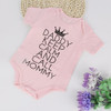 2017 Funny Letter Print Newborn Infant Baby Girl Clothing Cotton Bodysuits Short Sleeve Jumpsuit Kids Clothes Bodysuit Outfit