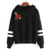 2017 Fsdhion Autumn Winter Fleece Floral Embroidery Harajuku Print Pullover Thick Loose Women Hoodies Sweatshirts Female Casual