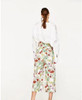 2017 Flower print Wide Leg Pants With Sashes Woman Vintage High waist Floral Ankle Length Trousers Femme Casual loose Pants
