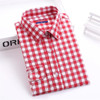Brand Casual Plaid Women Shirts Blouses Ladies Collar Tops Plus Size Blusas Femininas Red Long sleeve Plaid Shirts Women 2016