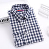 Brand Casual Plaid Women Shirts Blouses Ladies Collar Tops Plus Size Blusas Femininas Red Long sleeve Plaid Shirts Women 2016
