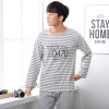 Brand Autumn 100% Cotton Long Sleeve Men Sleepwear Masculine Pyjamas Sexy Striped Men's Pajama Sets Lounge Casual Home Clothing Brand Autumn 100% Cotton Long Sleeve Men Sleepwear Masculine Pyjamas Sexy Striped Men's Pajama Sets Lounge Casual Home Clothing