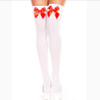 Bowknot Women Sexy Stockings Thigh High Sheer Bow Stockings Hosiery Sexy Over The Knee Stockings Nets Stay Up For Lady