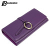 BOSTANTEN Hasp Genuine Leather Women Wallets Long Ladies Purse Coins Brand Designer Clutch Wallet Money Bag Female Card Holder