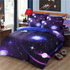 2016 New 4/3pcs Galaxy 3D Bedding Sets Universe Outer Space Duvet cover Bed Sheet / Fitted Bed Sheet pillowcase Twin queen king