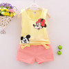 2016 Minnie Spring Baby Clothing Sets Children Boys Girls Kids Brand Sport Suits Tracksuits Cotton Short + Pants 2pcs