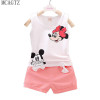 2016 Minnie Spring Baby Clothing Sets Children Boys Girls Kids Brand Sport Suits Tracksuits Cotton Short + Pants 2pcs