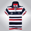 2016 High Quality Tops&Tees Men's Tace Shark Polo Shirts fashion Style Summer Striped Shark brand short sleeve polos shirts  903