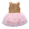 2016 Girls Summer Dress Kids Baby Flower Girl Sequins Dress Party Gown Formal Dresses Costume