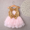 2016 Girls Summer Dress Kids Baby Flower Girl Sequins Dress Party Gown Formal Dresses Costume