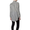 2016 Formal blouses Long Sleeve Button Down Women's Shirt Vertical Striped Chiffon Pocket Career Tops