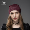 Mosnow Wool Cashmere Winter Hats  For Women High Quality Warm Women'S Brand Casual Knitted Vogue  Hat Female Skullies Beanies