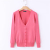 MOSHU Casual Winter Women Cardigan Crochet Knitted Sweaters Coat V- Neck Sweet Cardigans Tops Long Sleeve
