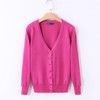 MOSHU Casual Winter Women Cardigan Crochet Knitted Sweaters Coat V- Neck Sweet Cardigans Tops Long Sleeve