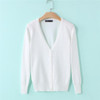 MOSHU Casual Winter Women Cardigan Crochet Knitted Sweaters Coat V- Neck Sweet Cardigans Tops Long Sleeve