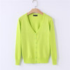 MOSHU Casual Winter Women Cardigan Crochet Knitted Sweaters Coat V- Neck Sweet Cardigans Tops Long Sleeve