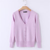 MOSHU Casual Winter Women Cardigan Crochet Knitted Sweaters Coat V- Neck Sweet Cardigans Tops Long Sleeve