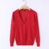 MOSHU Casual Winter Women Cardigan Crochet Knitted Sweaters Coat V- Neck Sweet Cardigans Tops Long Sleeve